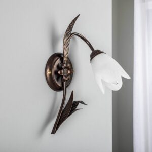 Svítidlo Euluna bronz/zlatá/slonovina železo/sklo