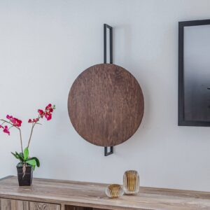 Svítidlo Euluna dřevo tmavé/černá dřevo/ocel