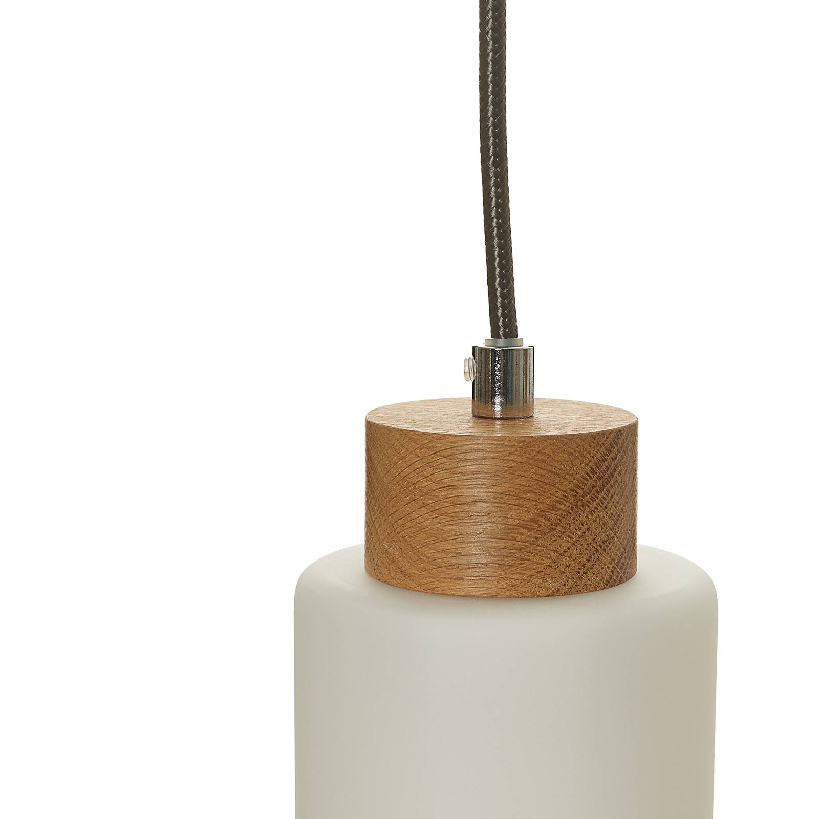 Spot-Light Podélné závěsné světlo Bosco dub 4 žárovky, Obývací pokoj / jídelna, sklo, dřevo, kov, E27, 60W, P: 74 cm, L: 9.5 cm - Image 3