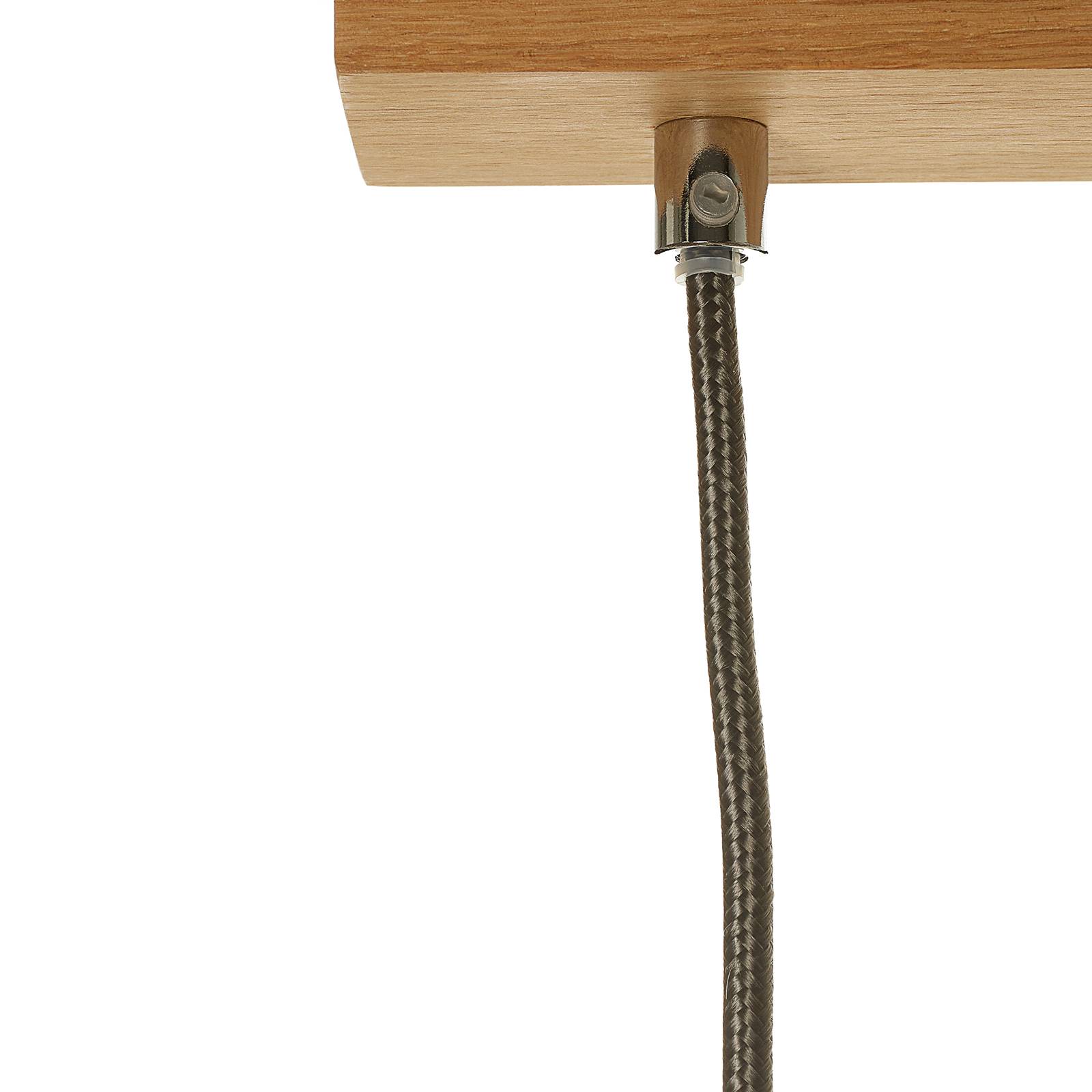 Spot-Light Podélné závěsné světlo Bosco dub 4 žárovky, Obývací pokoj / jídelna, sklo, dřevo, kov, E27, 60W, P: 74 cm, L: 9.5 cm - Image 4