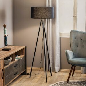 Svítidlo Euluna černý textil/kov