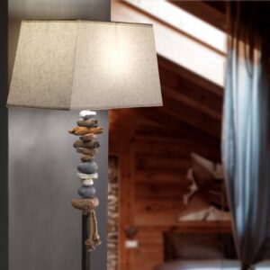 Svítidlo Euluna hnědá/béžová kov/textil/plast