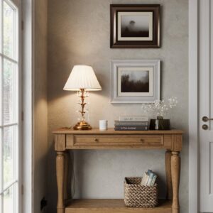 Svítidlo Euluna bronzová starožitnost/čirá/bílá surové železo/křišťálové sklo K9/textilní