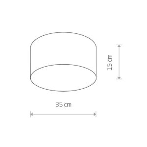 Svítidlo Euluna šedý/bílý textil/plast