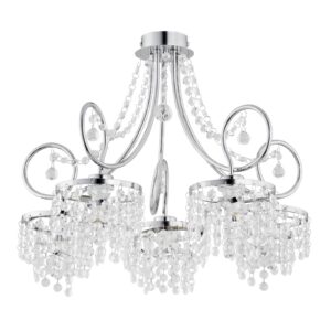 Svítidlo Euluna stříbrný/čirý ocel/sklo