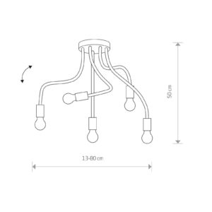 Svítidlo Euluna černá ocel/plast