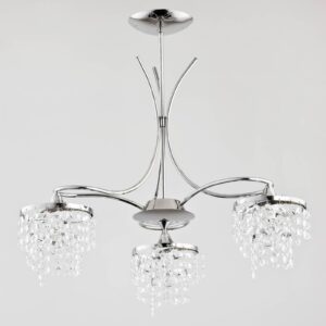 Svítidlo Euluna stříbrný/čirý ocel/sklo