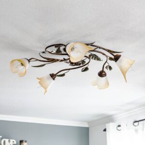 Svítidlo Euluna bronz/zlatá/zelená/opálová železo/sklo