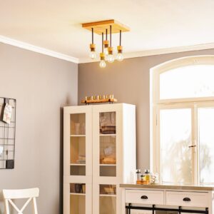 Svítidlo Euluna naolejovaný dub/černá dubové dřevo/kov