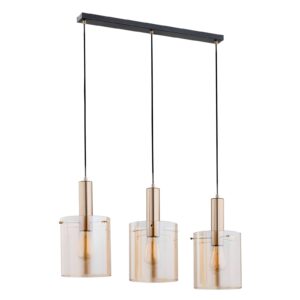 Svítidlo Euluna zlatá/černá sklo/kov