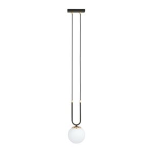 Svítidlo Euluna černý; opálový ocel práškovaná/sklo