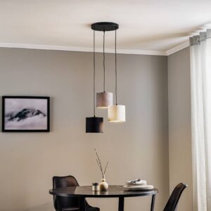 Svítidlo Euluna černá/bílá/šedá/zlatá látka/ocel