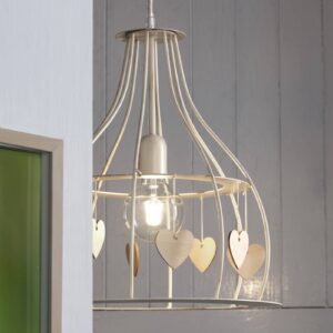 Svítidlo Euluna krémový kov/dřevo