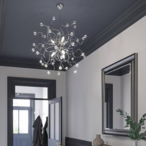 Svítidlo Euluna chrom/čirá železo/křišťálové sklo 9