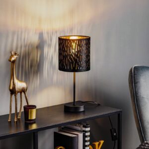 Svítidlo Globo černá/zlatá kov/samet