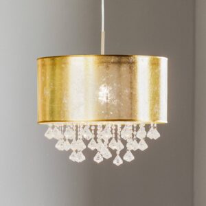 Svítidlo Globo nikl matný/zlatá/čirá kov/textil/plast