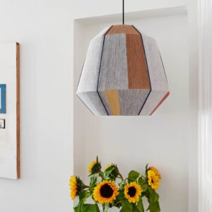 Svítidlo HAY zemní odstíny/tmavě modrá bavlna/nylon/ocel/plast