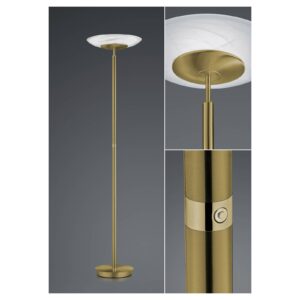 Svítidlo HELL starožitná mosaz železo/nerezová ocel/alabastrové sklo