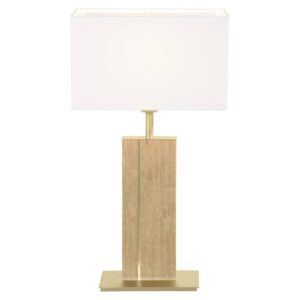 Svítidlo HerzBlut dub přírodní/bílá/mosaz dřevo/textil/kov