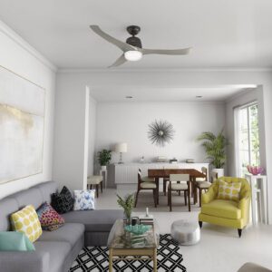 Svítidlo Hunter bronz/světle šedý dub/opálová ocel válcovaná za studena/plast