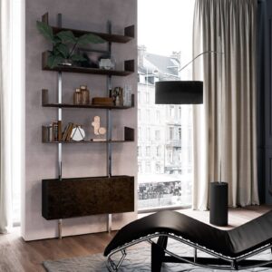 Svítidlo ICONE černá/hliník satinovaný hliník/tkanina