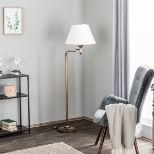 Svítidlo Jupiter mosaz patinovaná/krémová kov/plast