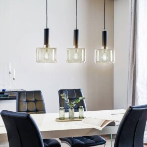 Svítidlo Jupiter kouřově šedá-transparentní/černá/chrom sklo/kov