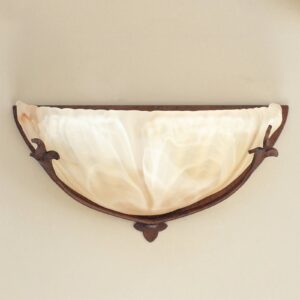 Svítidlo Lam tmavě hnědá/zlatá/jantarová/bílá kov/sklo