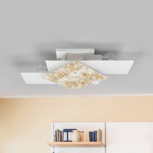 Svítidlo Lam bílá/pozlacená kov/sklo