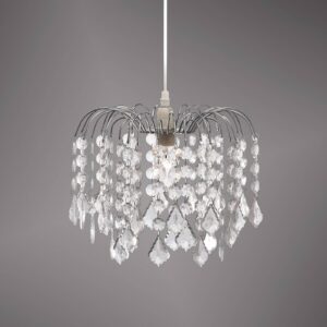 Svítidlo Leuchten Direkt stříbrný/čirý kov/akryl