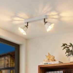 Svítidlo Lindby bílá/bronzová keramika/železo