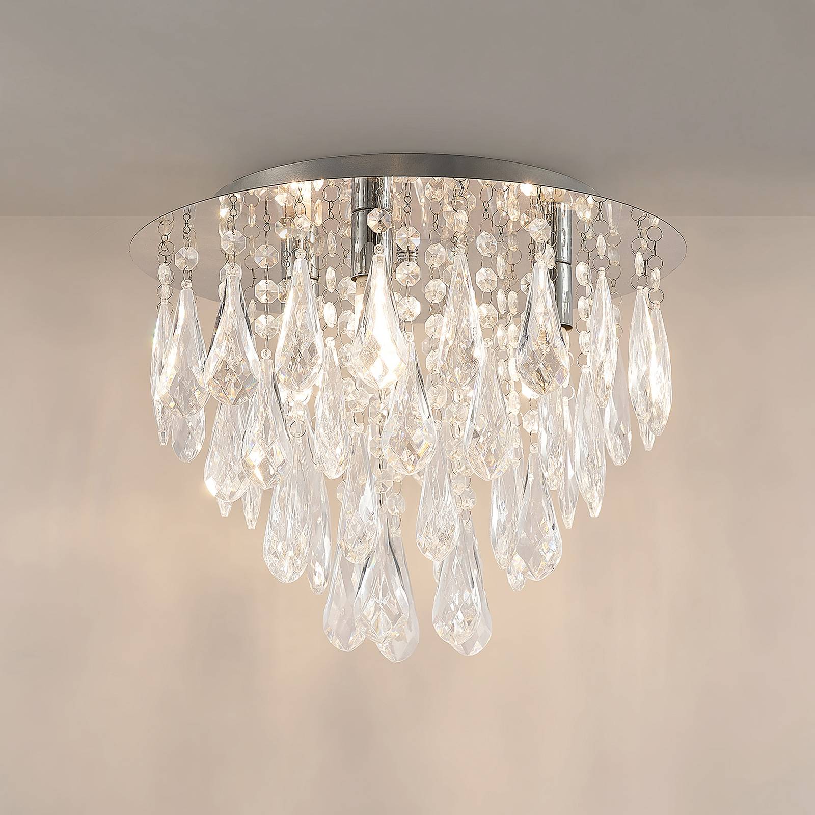 Lindby Mavinus stropní světlo, 3-žárovkové, Obývací pokoj / jídelna, železo, akryl, G9, 33W, K: 28cm - Image 2