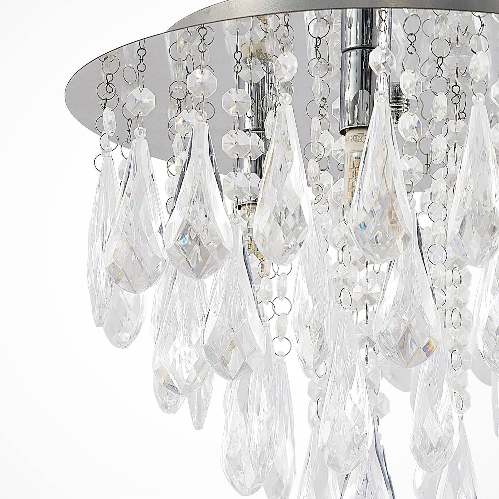 Lindby Mavinus stropní světlo, 3-žárovkové, Obývací pokoj / jídelna, železo, akryl, G9, 33W, K: 28cm - Image 4