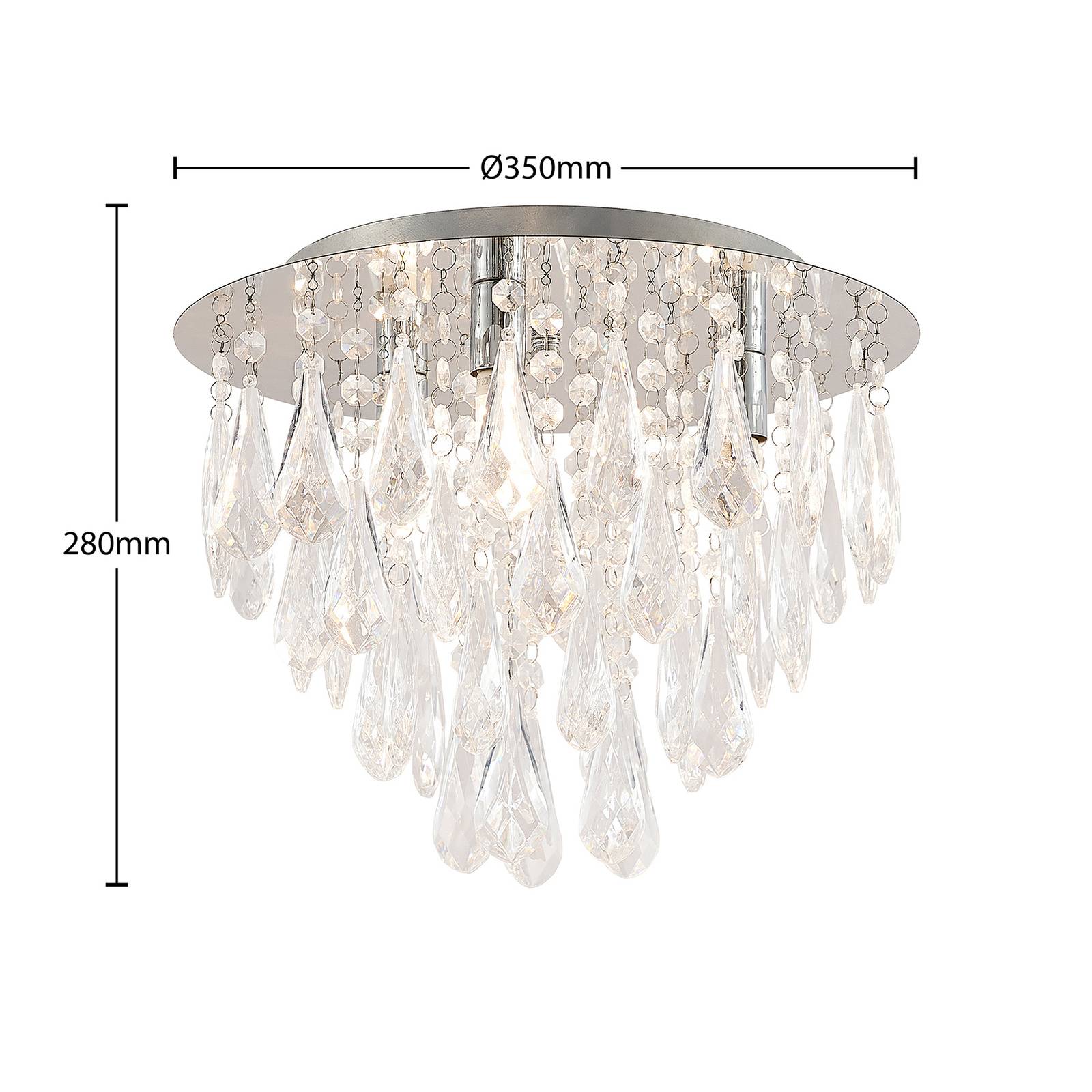 Lindby Mavinus stropní světlo, 3-žárovkové, Obývací pokoj / jídelna, železo, akryl, G9, 33W, K: 28cm - Image 5