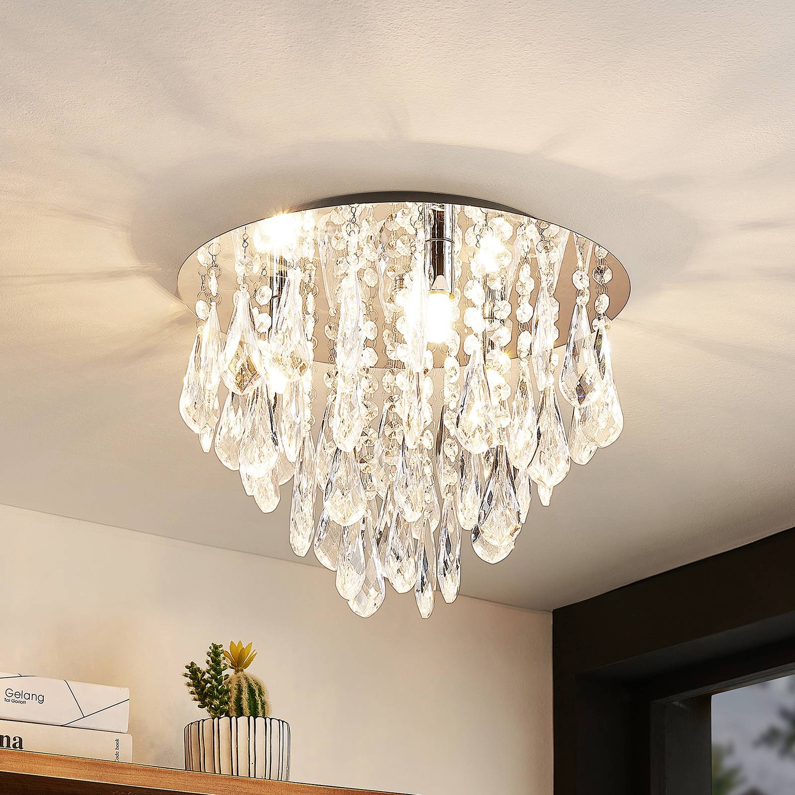 Svítidlo Lindby chrom železo/akryl