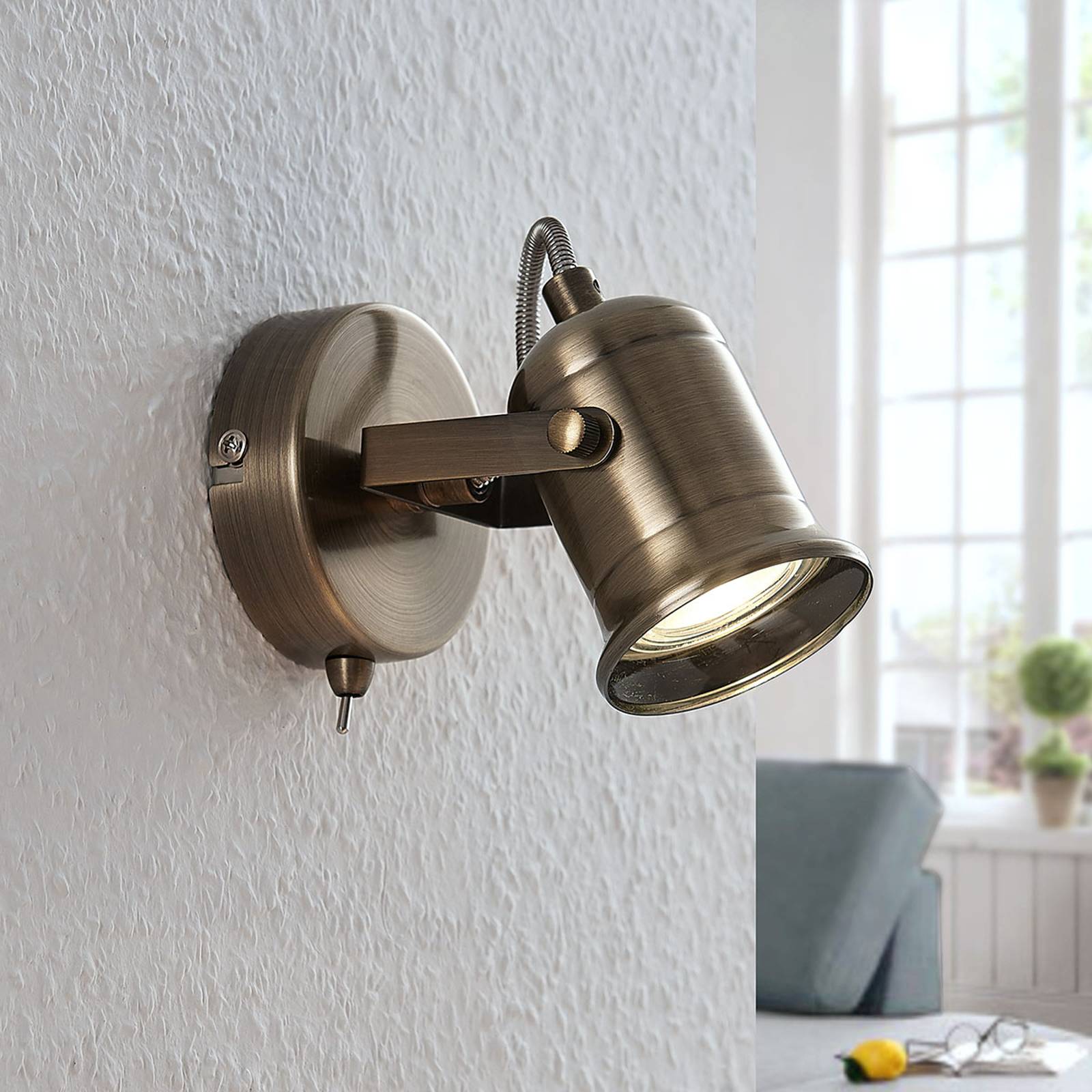 Svítidlo Lindby antická mosaz kov