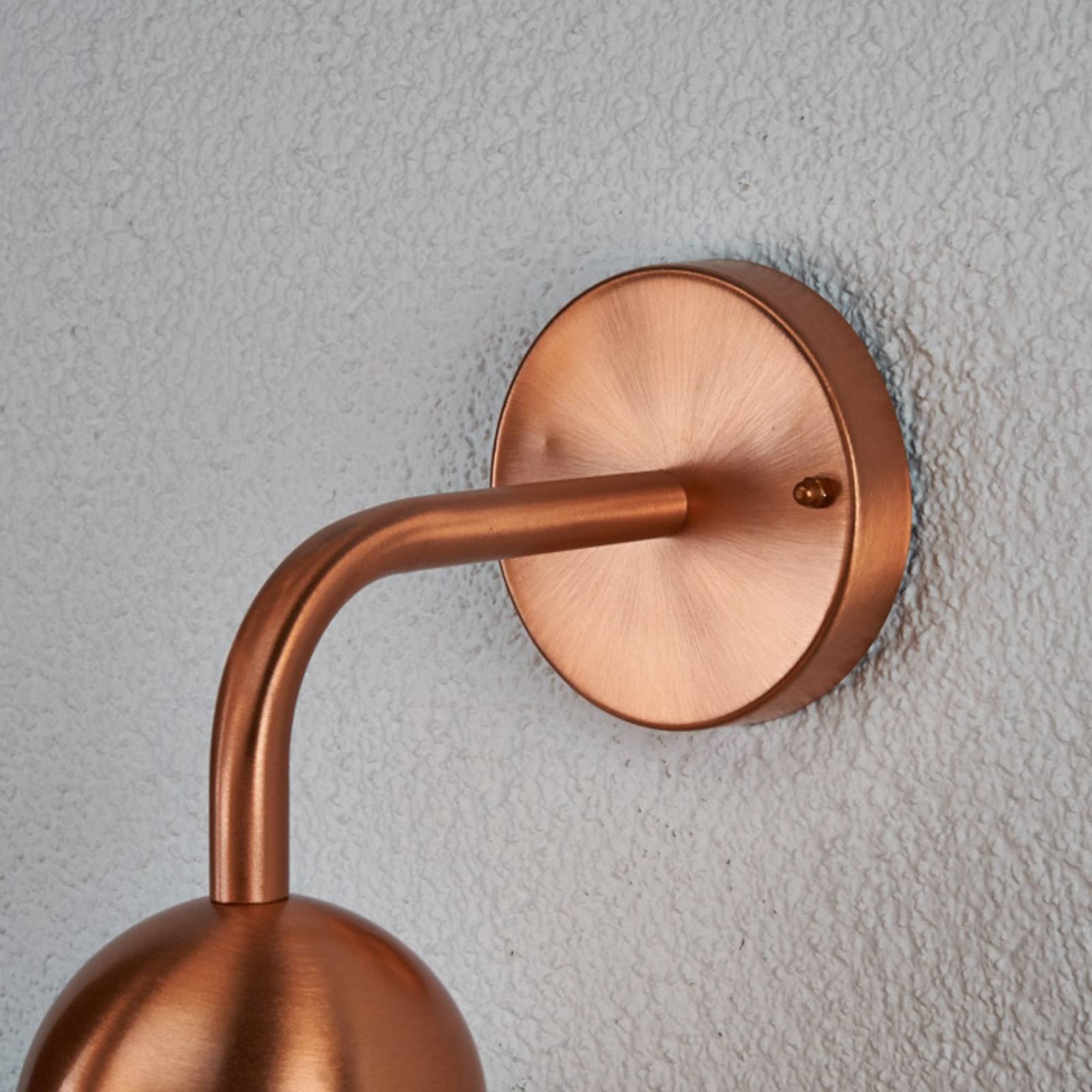 Lindby Nástěnné světlo Camila venkovní, měděné zbarvení, kov, sklo, E27, 60W, L: 27 cm, K: 33.5cm - Image 3