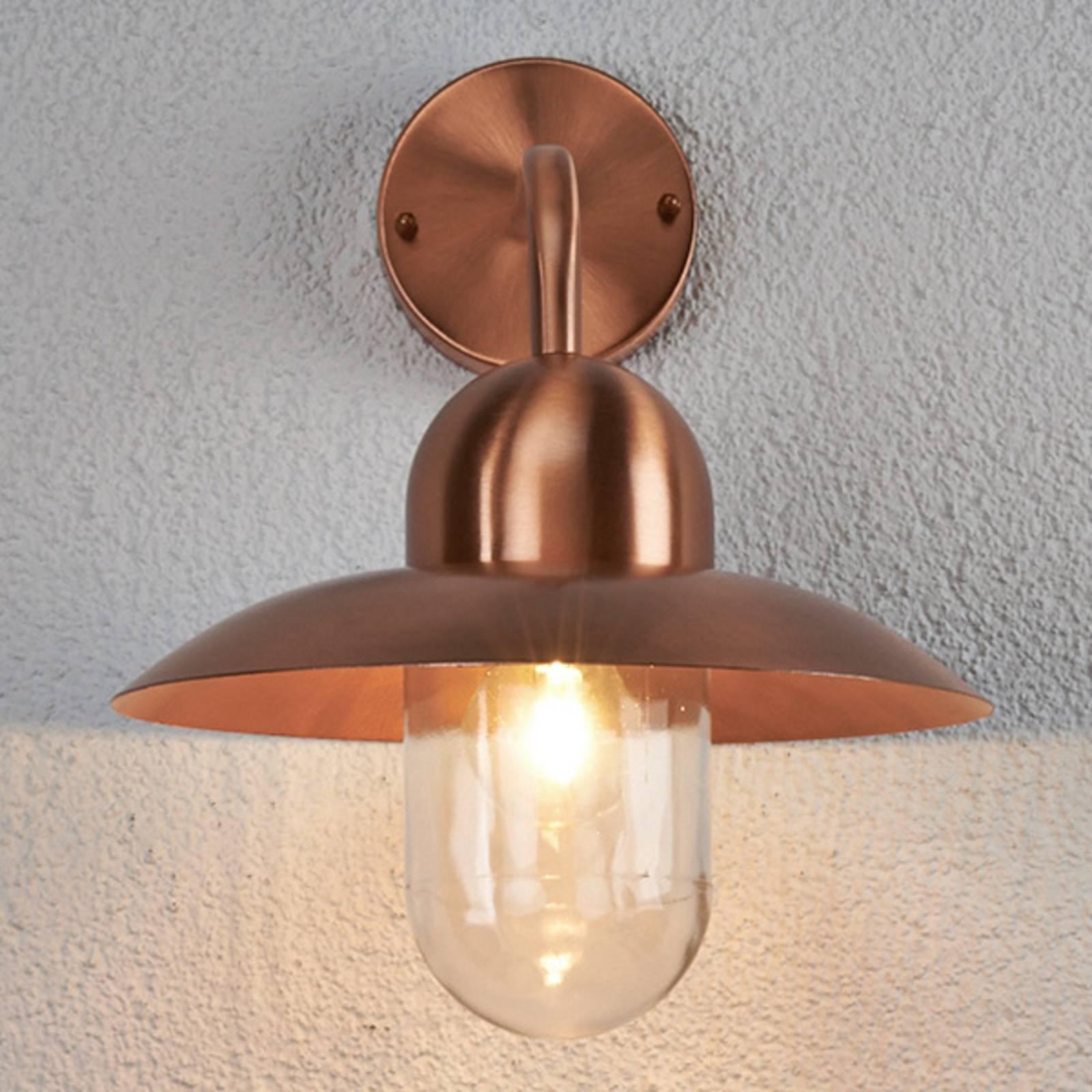 Svítidlo Lindby měděná/čirá kov/sklo