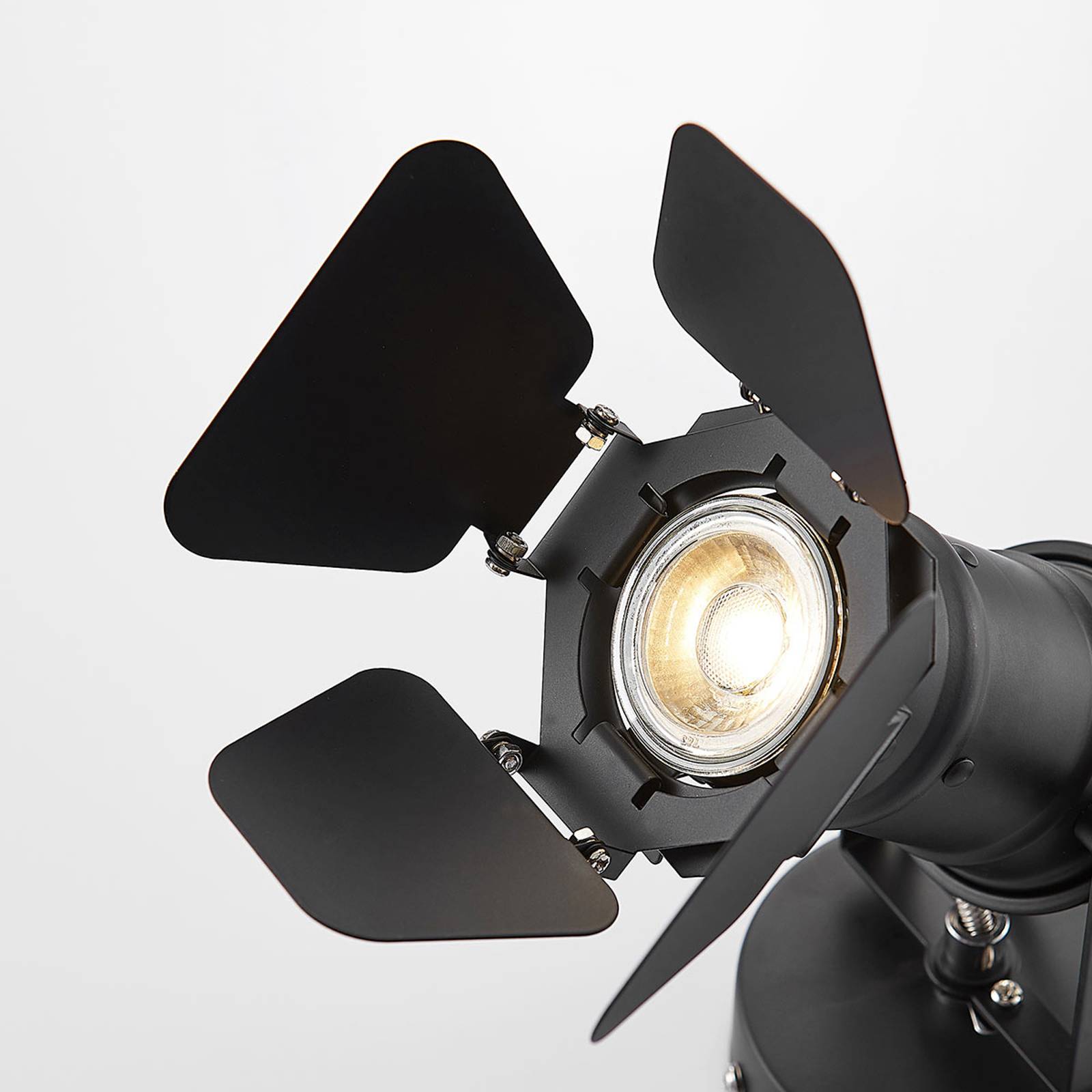 Lindby Nástěnné světlo Tilen se vzhledem světlometu, Obývací pokoj / jídelna, kov, GU10, 35W, K: 21.5cm - Image 4