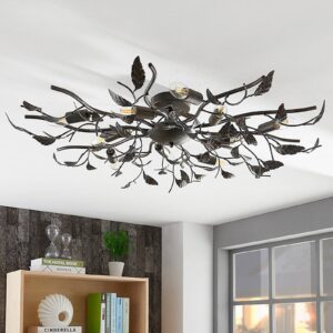 Svítidlo Lindby černozlatá kartáčovaná kov