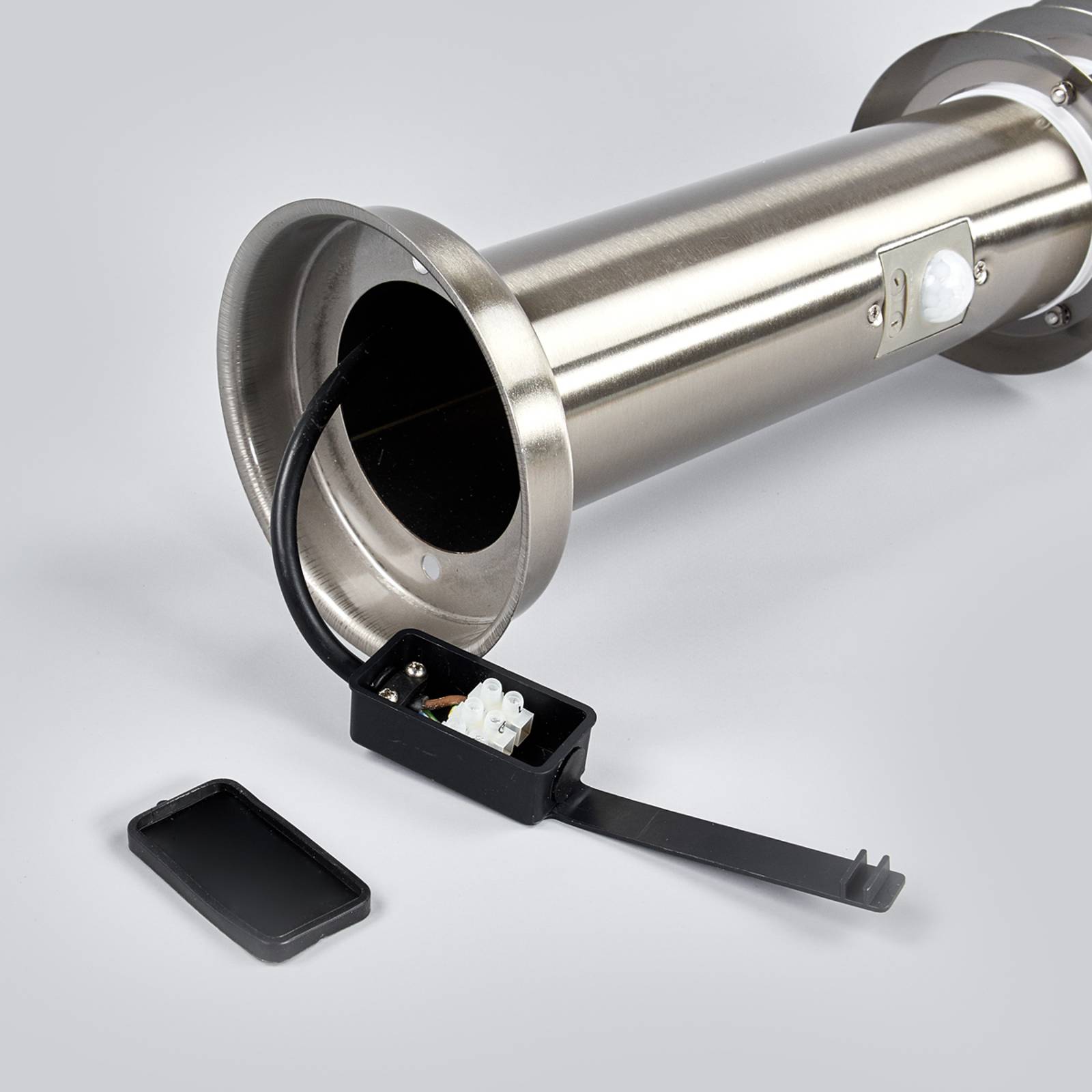 Lindby Svítidlo se soklem Selina z nerezu, snímač pohybu, nerezová ocel, polykarbonát, E27, 40W, K: 45cm - Image 4