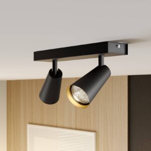 Svítidlo Lucande černá/zlatá kov