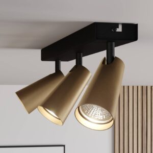 Svítidlo Lucande mosaz/zlato/černý kov