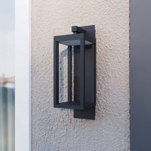 Svítidlo Lucande tmavě šedá/čirá hliník/sklo