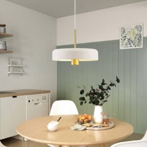 Svítidlo Lucande bílá/kartáčovaná mosaz kov