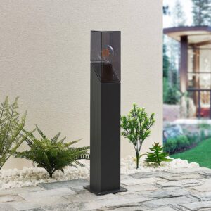 Svítidlo Lucande antracit/čirá hliník/polykarbonát