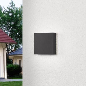 Svítidlo Lucande grafitově šedá/čirá hliník/temperované sklo