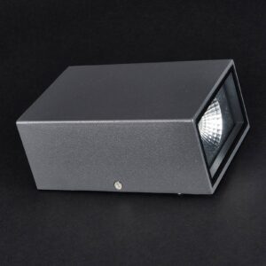 Svítidlo Lucande grafitově šedá/čirá hliník/temperované sklo