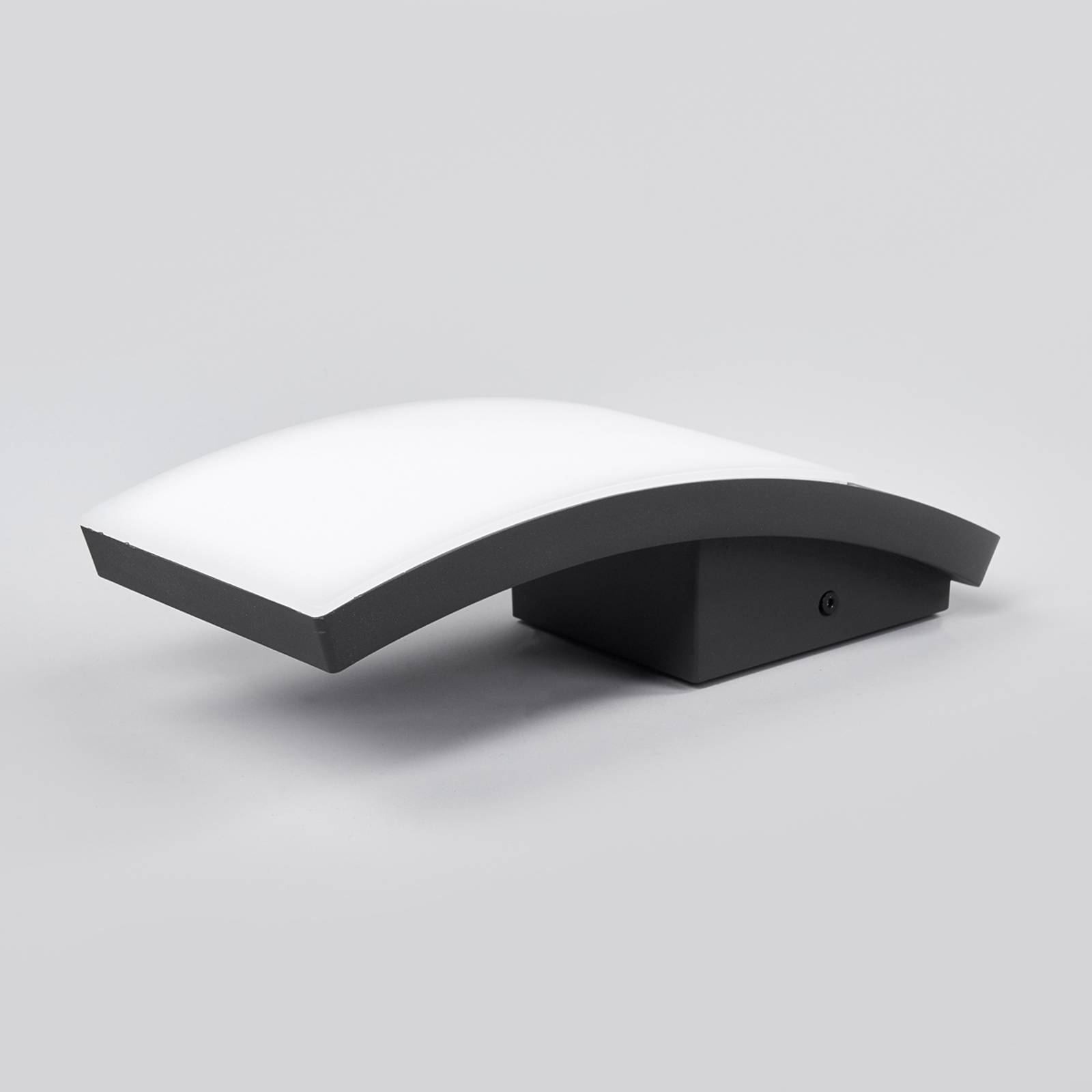 Lucande Klenutá venkovní LED lampa Siara, tmavě šedá, hliník, polykarbonát, 8.6W, L: 12.5 cm, K: 28.7cm - Image 4