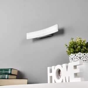 Svítidlo Lucande bílá satinovaná/chrom akryl/kov/hliník